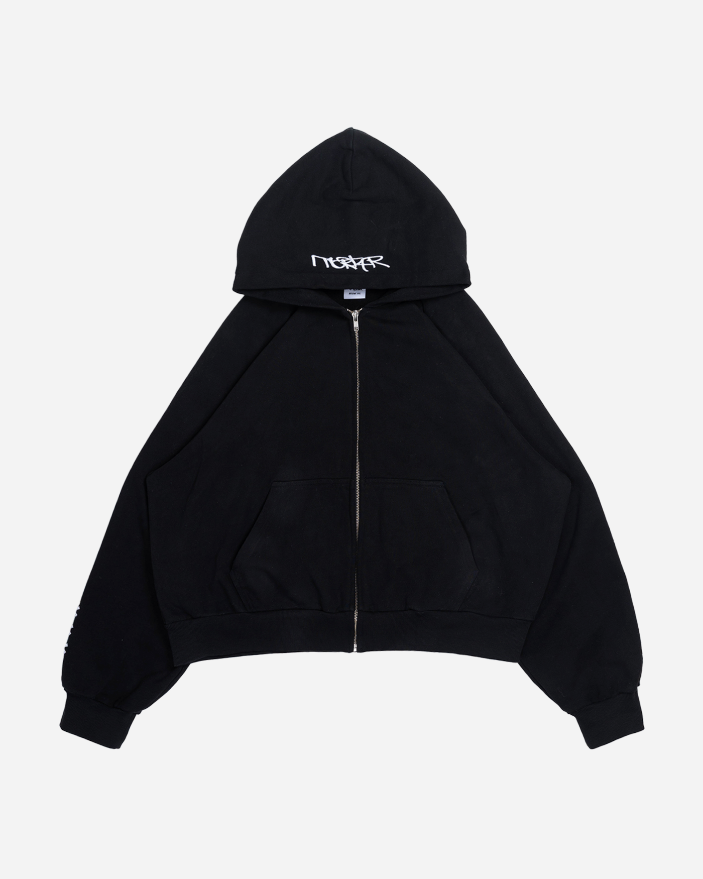 BLACK ZIPPER HOODIE