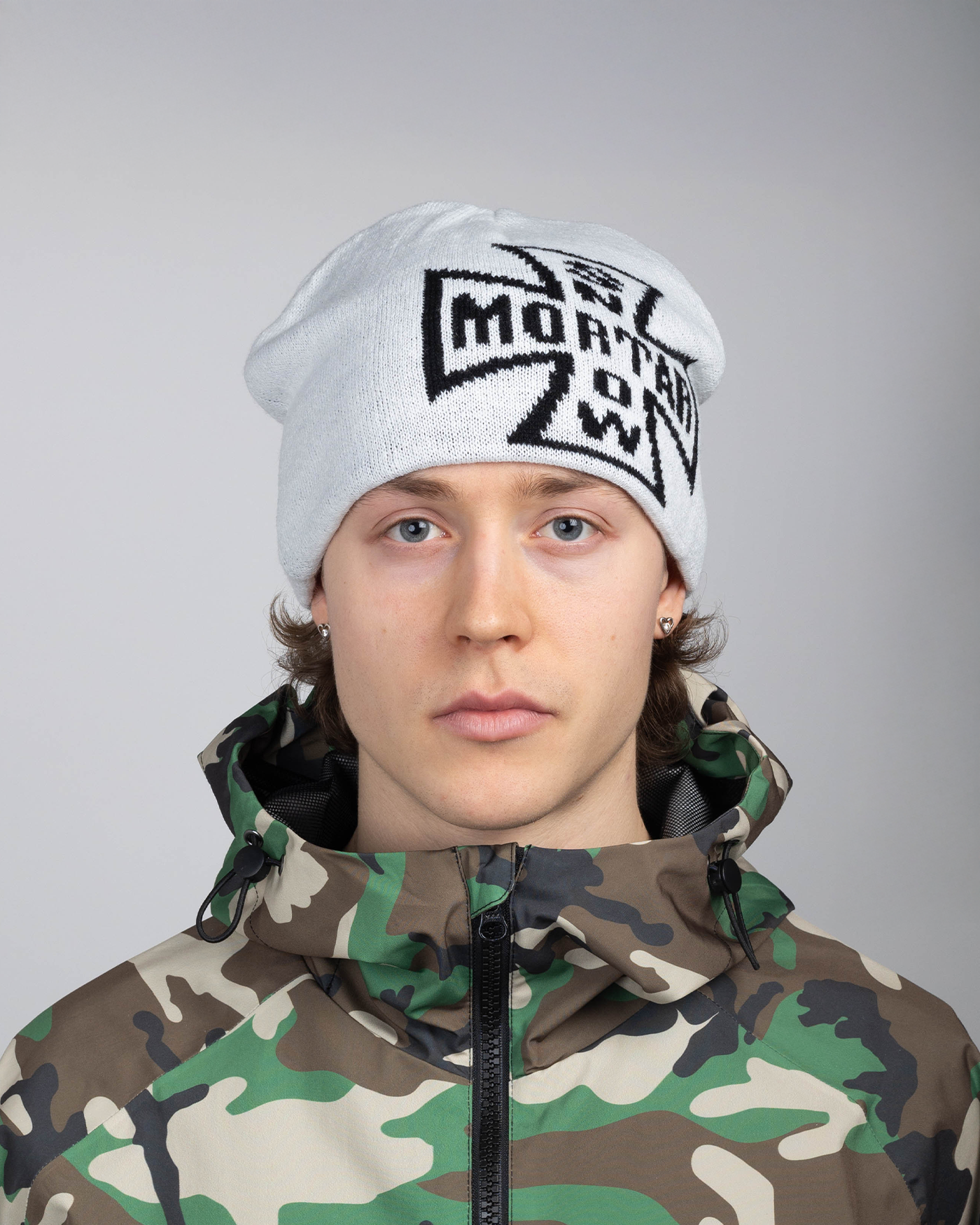 CROSS BEANIE WHITE