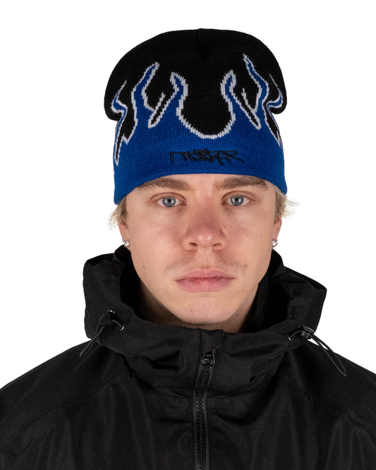 FLAME BEANIE BLUE