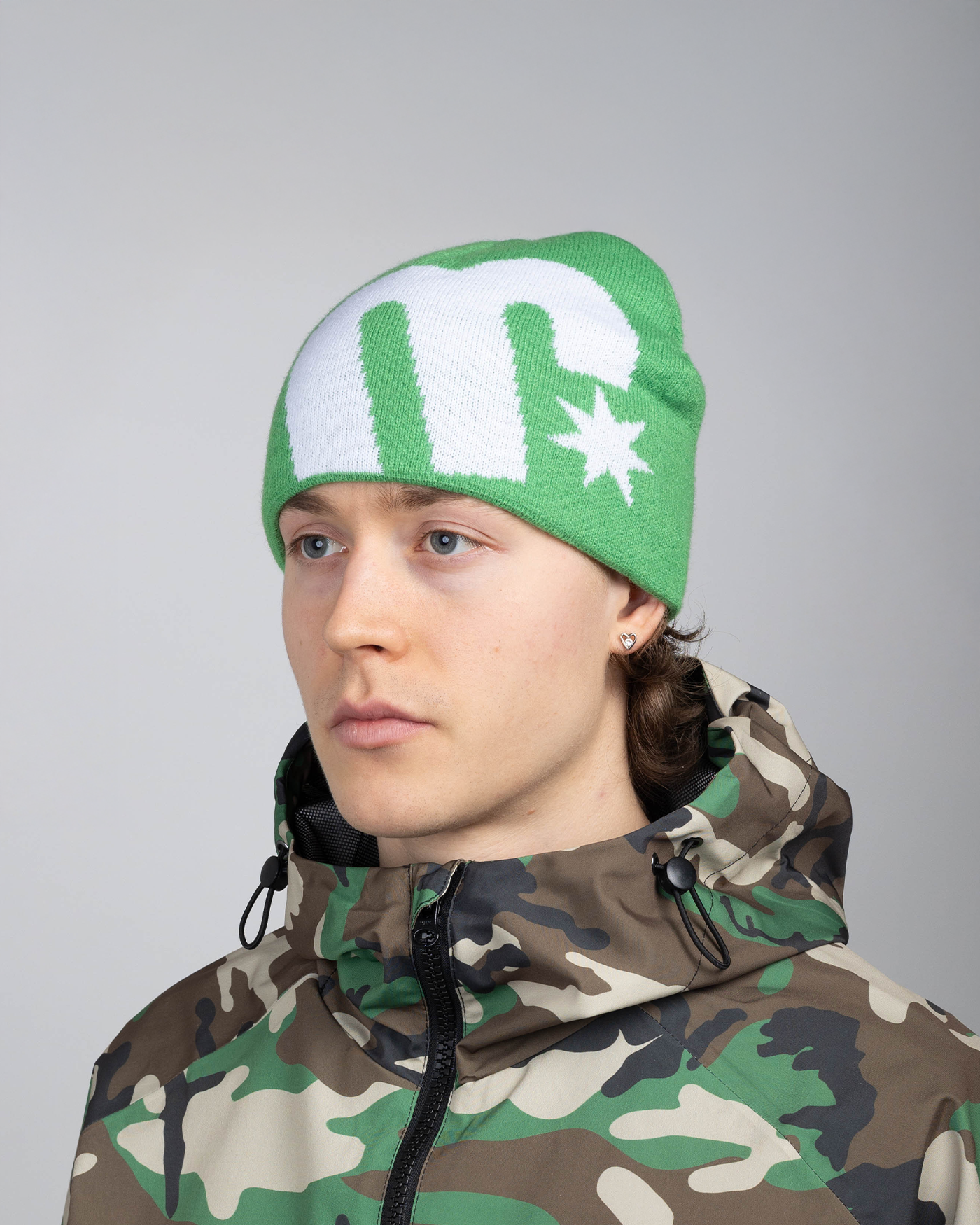 M STAR BEANIE GREEN