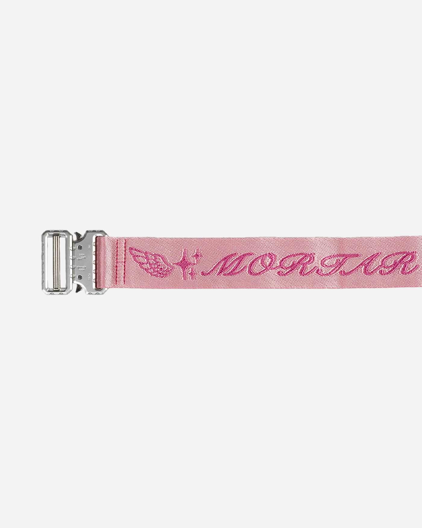 Pink belt buckle detail